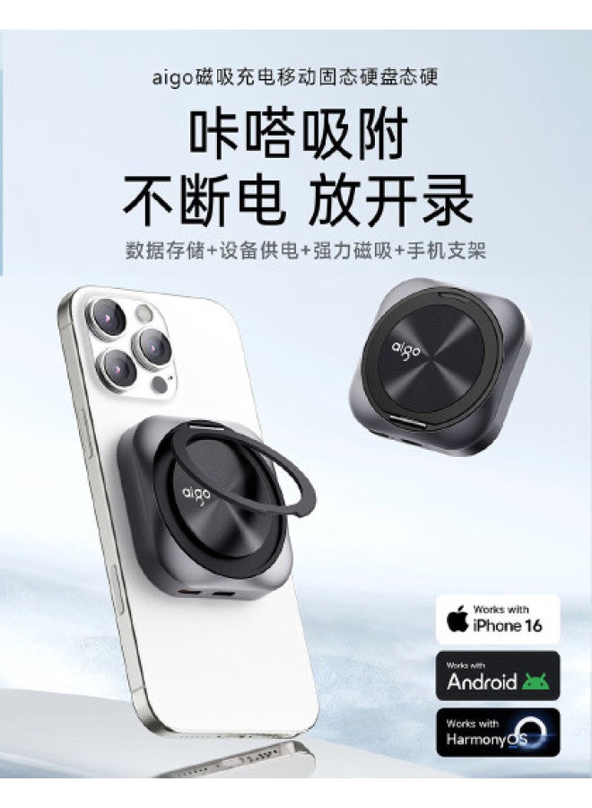 aigo قرص صلب محمول مغناطيسي Usb3.2 قراءة عالية السرعة حامل هاتف ترقية طاقة Pd - Image 1