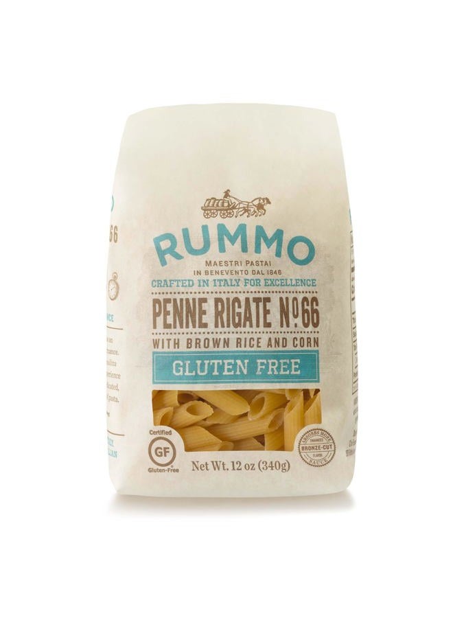 Rummo Gluten Free Penne Rigate N.66 - Gluten Free Pasta, Made with Corn & Rice, Penne Pasta Noodles, Pasta from Italy - 12 Ounce (Pack of 1) - Image 1