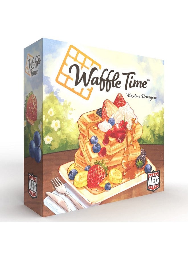 AEG Games AEG Waffle Time | Draft Fruit Toppings & Whipped Cream, Create Patterns Spread Syrup | Abstract Strategy Breakfast Board Game | 1-4 Players | Ages 10+ - Image 1