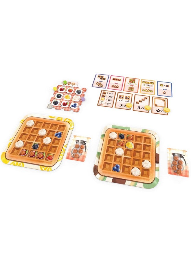 AEG Games AEG Waffle Time | Draft Fruit Toppings & Whipped Cream, Create Patterns Spread Syrup | Abstract Strategy Breakfast Board Game | 1-4 Players | Ages 10+ - Image 3