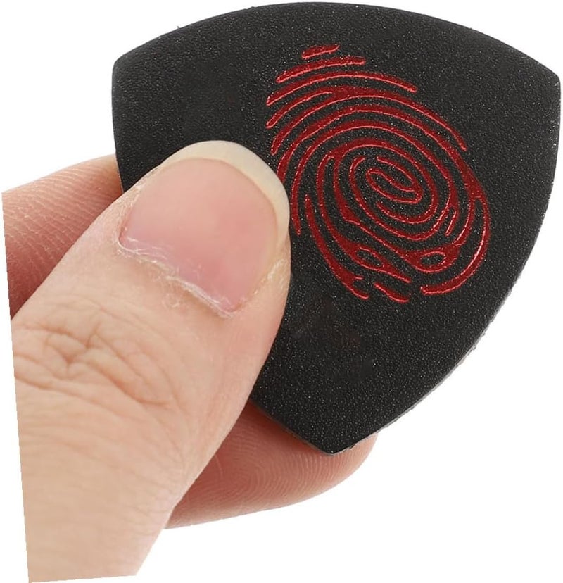 6pcs Pu Leather Ukulele Guitar Picks Set with Thumb Plectrums, Black and Dark Brown, Professional Practice Guitar Accessories for Acoustic and Folk Instruments - Image 4