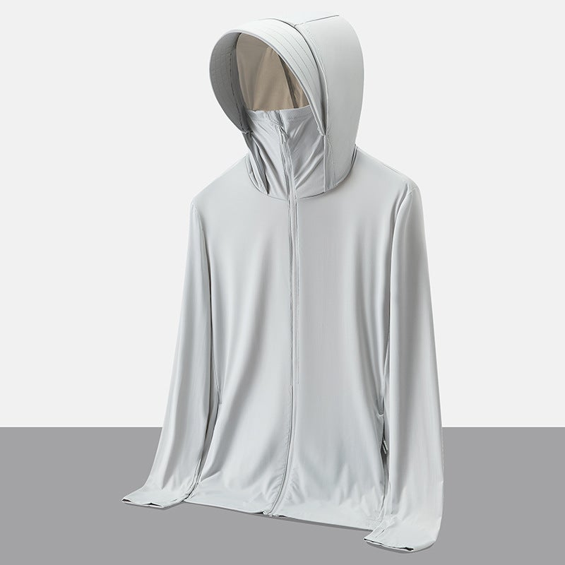 Generic FS9001 Summer Outdoor UF50 Lightweight Breathable Fashion Couples Sunscreen Clothing Has Quality Inspection Report space gray