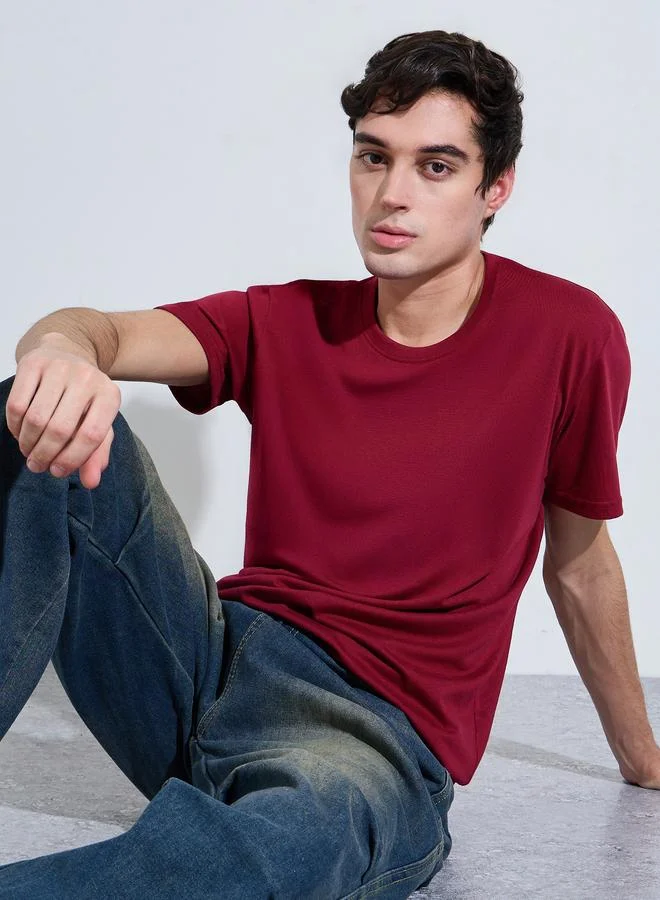 ستايلي Men Regular Fit Cotton Rich Jersey T-Shirt