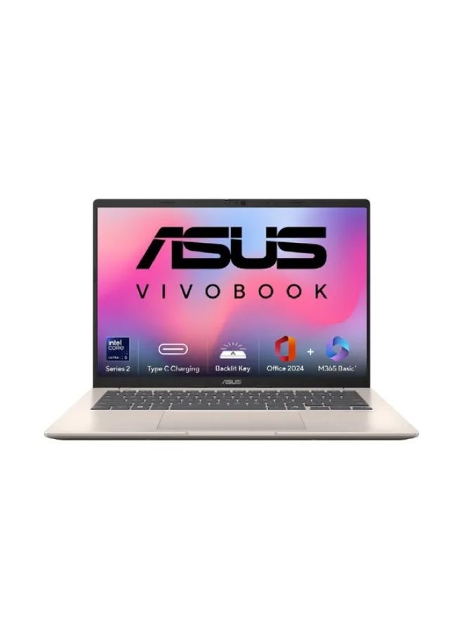 أسوس ASUS VivoBook X1407CA Laptop | Intel Core Ultra 5 | 16GB RAM | 512GB SSD | 14 Inch | Windows 11 Cool Silver - Image 1