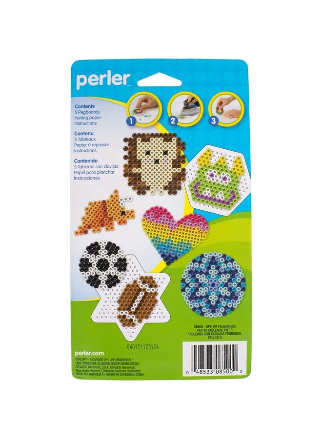 Perler Beads Small Fun Shaped Pegboards-5 Count ( Packaging May Vary ) - Image 2