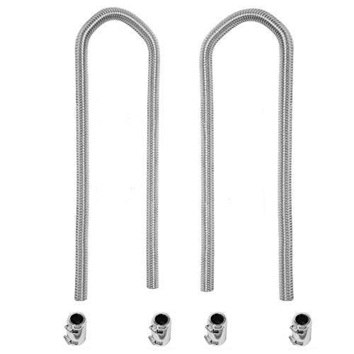 SUPERFASTRACING 44" Chrome Stainless Steel Flexible Universal Heater Hose Kit w/Polished Cap - Image 3