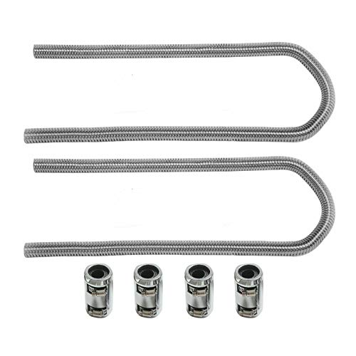 SUPERFASTRACING 44" Chrome Stainless Steel Flexible Universal Heater Hose Kit w/Polished Cap - Image 1