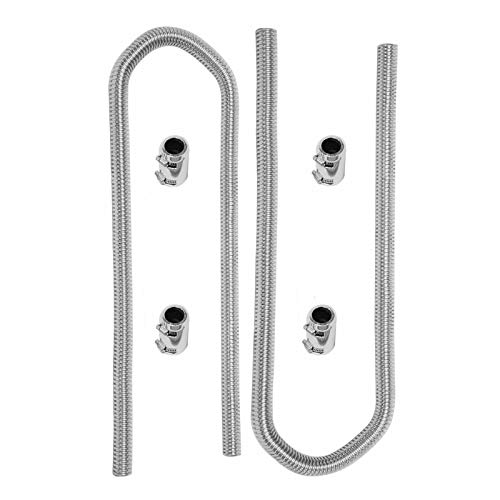 SUPERFASTRACING 44" Chrome Stainless Steel Flexible Universal Heater Hose Kit w/Polished Cap - Image 2