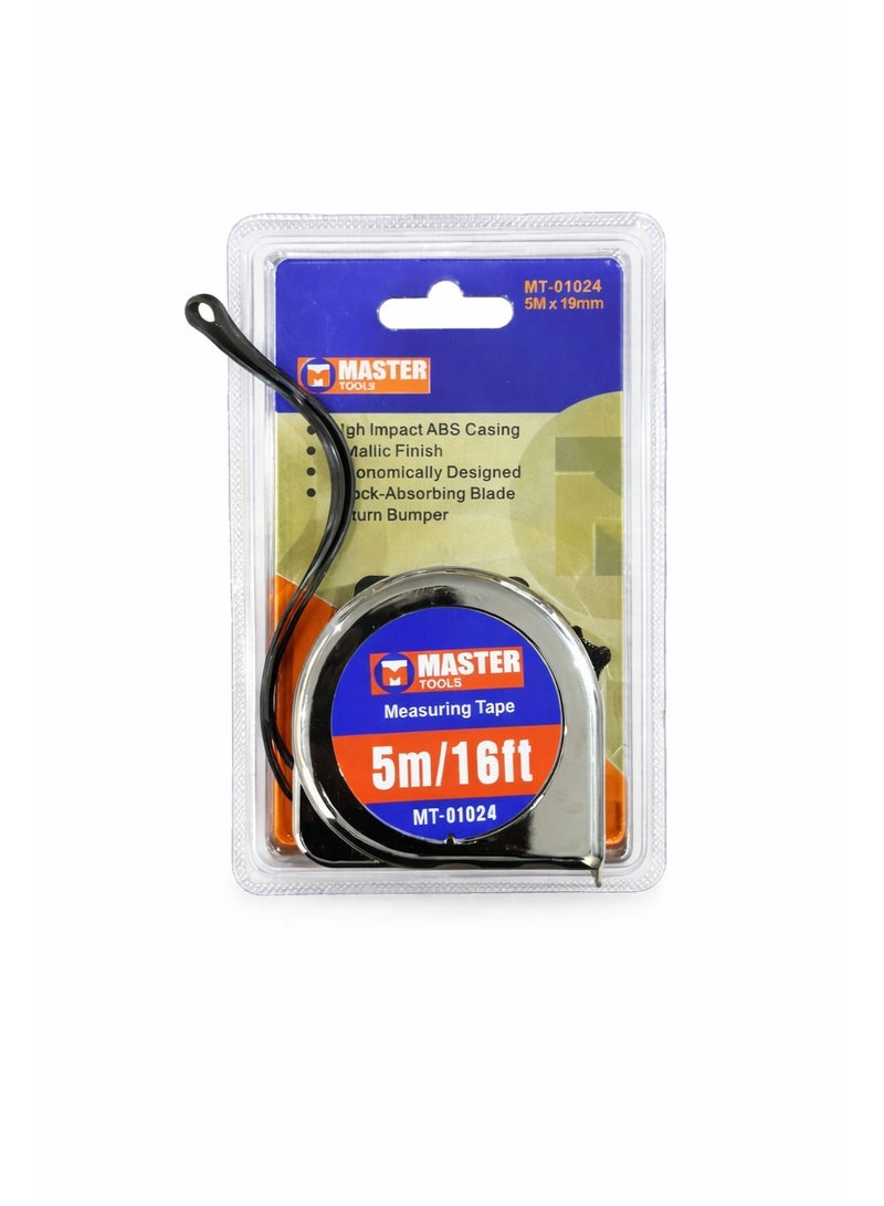 MASTER TOOLS Measuring Tape 5m/16ft MT-01024 - Image 1