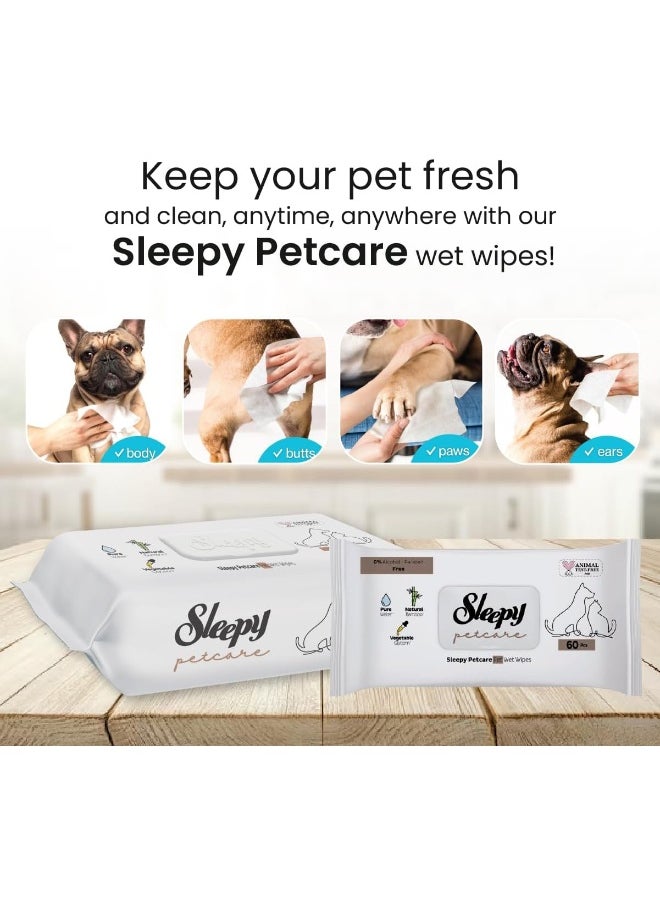 Sleepy - Pet Care Essentials Combo Grooming Wipes And Lavender Oil Pet Shampoo - Image 1