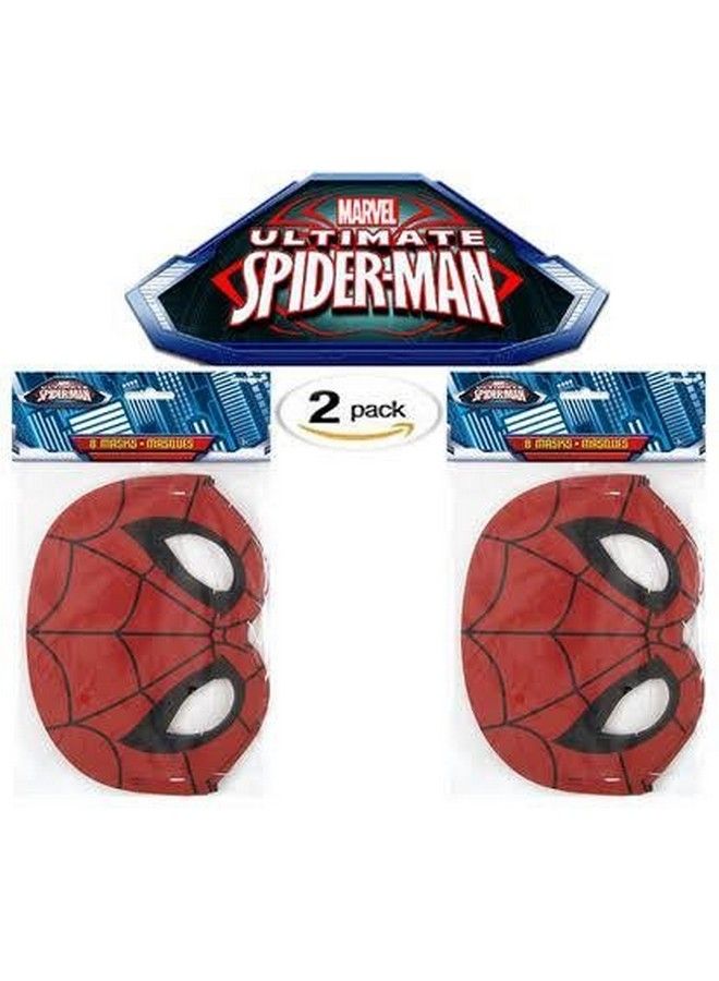 MARVEL Spiderman Party Mask 8 Ct (Two Pack) - Image 1