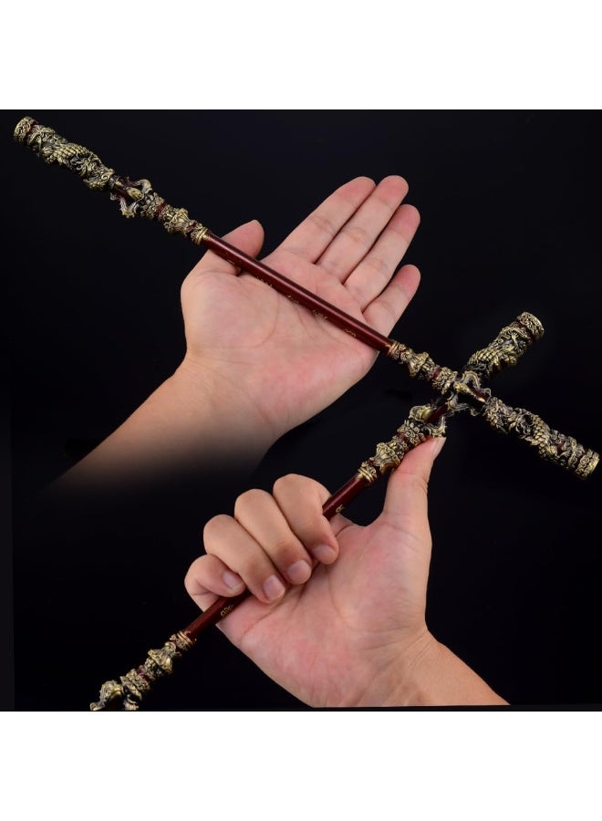 Luckam أسطورة سوداء: سلاح وكونغ رويي العصي الذهبية، عصا رويي سحاب البرونز، عصي فنون القتال، مجموعة ألعاب لتزيين غرفة المكتب، قلادة حقيبة هدية، ملحقات الألعاب - Image 3