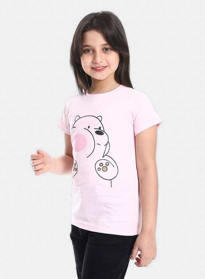 DIADORA Girls Cotton Printed T-Shirt - Image 2