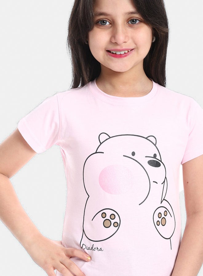 DIADORA Girls Cotton Printed T-Shirt - Image 4