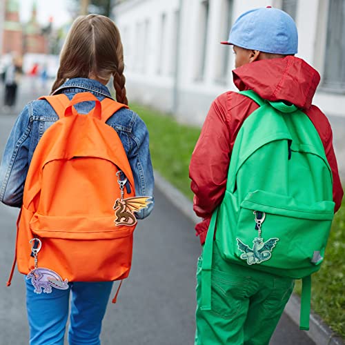 Nosiny 12 Pcs 2.4 Inch Acrylic Dragon Keychain for Kids Dragon Party Favor Dinosaur Key Rings for Handbag Wallet Jewelry Gift - Image 5