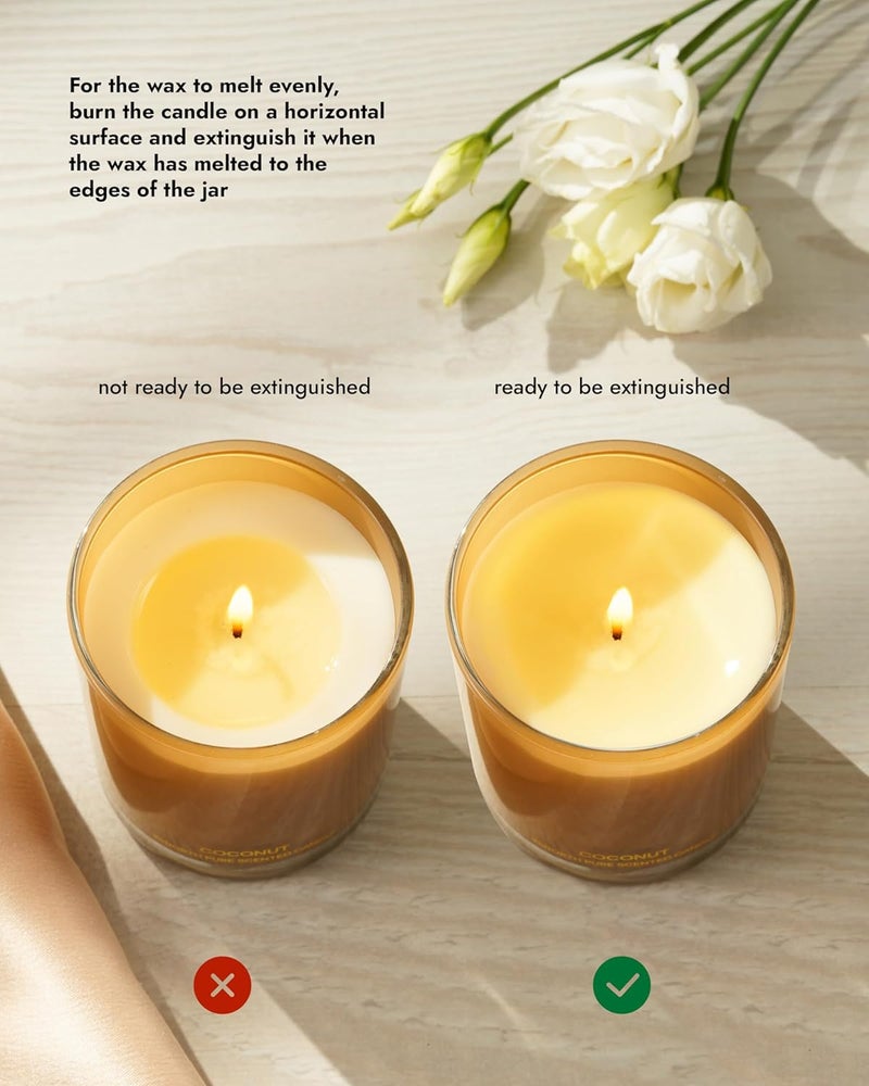 96NORTH | Pure Coconut Candle | 100% Natural Soy Wax | One Wick Jar Candle | Natural Fragrance Technology | Non Toxic | Up to 35 Hours Burning Time | Aromatherapy Gift for Men and Women - Image 4
