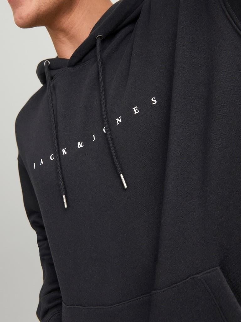 Jack Jones Hood Star Men's Black Hooded Sweatshirt  - Image 5