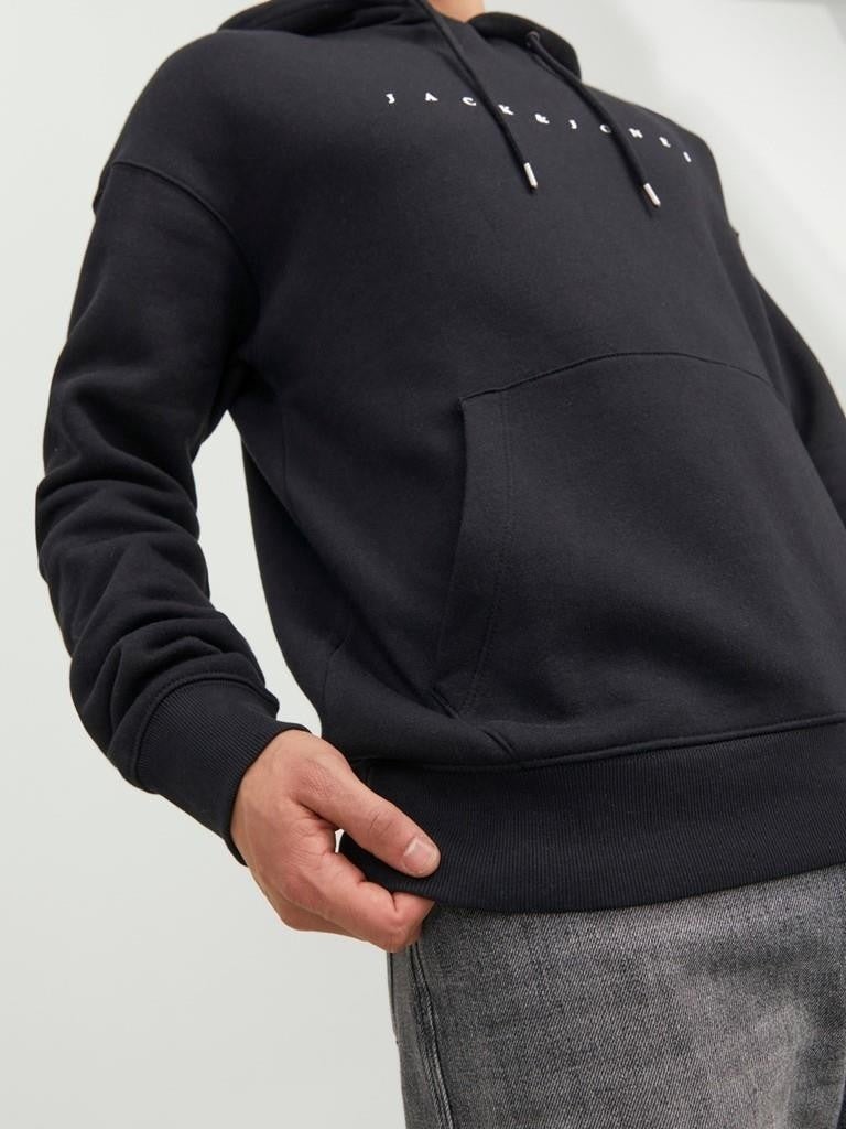 Jack Jones Hood Star Men's Black Hooded Sweatshirt  - Image 4