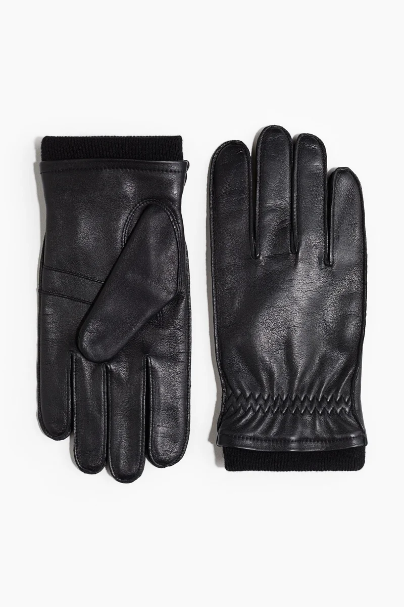 اتش اند ام قفازات من الجلد