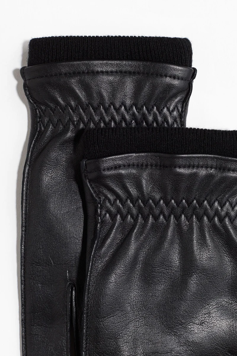 اتش اند ام قفازات من الجلد