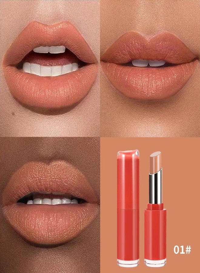 Hxssll Matte Creamy Lipstick for Women, Long Lasting Waterproof Velvet Lipstick, Lip Stick Crayon Buildable Blendable Creamy Color, Moisturizing Longwear Lip Makeup 01# - Image 5