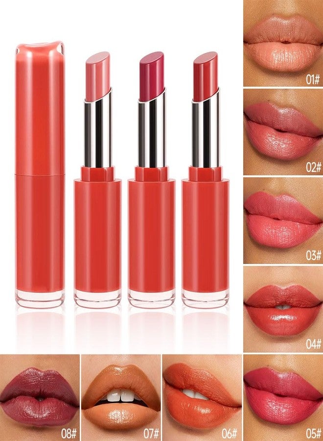 Hxssll Matte Creamy Lipstick for Women, Long Lasting Waterproof Velvet Lipstick, Lip Stick Crayon Buildable Blendable Creamy Color, Moisturizing Longwear Lip Makeup 01# - Image 2