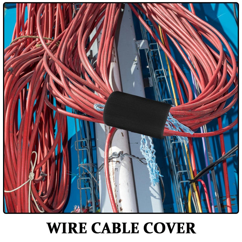 Cord Cover for Carpet Floors Adjustable Hook and Loop Strip Reusable Cable Protector - Image 4