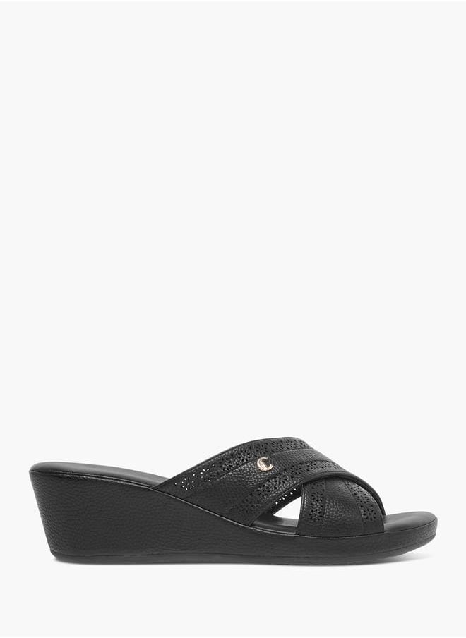 Le Confort Lazer Cut Slip-On Sandals  - Image 3