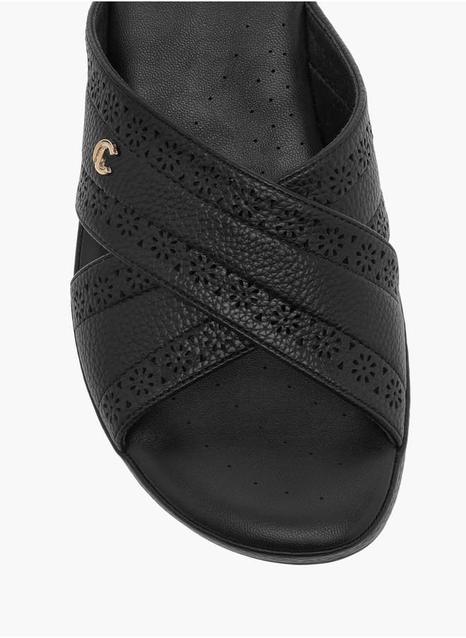 Le Confort Lazer Cut Slip-On Sandals  - Image 4