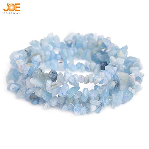 JOE FOREMAN 6-8mm Natural Aquamarine Chips Beads for Jewelry Making Freeform 34" JOE FOREMAN - Image 2