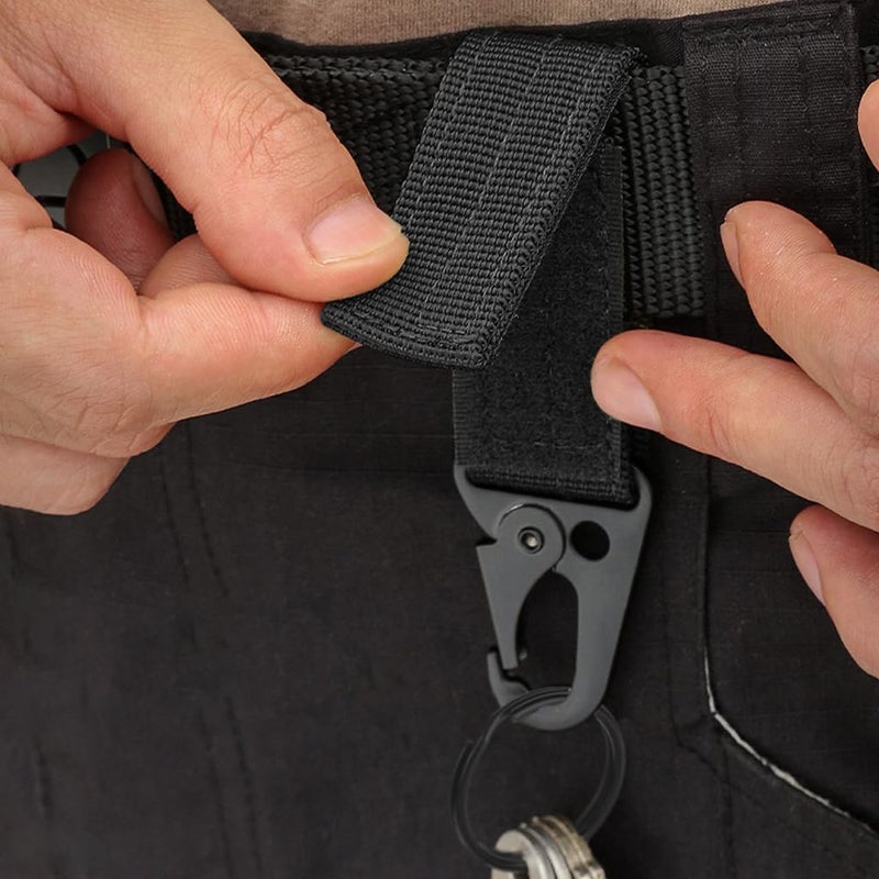 Optifit ® 2Pcs Tactical Keychain for Belt, Backpack, Camping Gear Gadget, Portable Accessory Holder with Quick Release Buckle for Gloves, Keys, Survival Kit, Rope, Belt Keepers with Tactical Gear Clip - Image 2