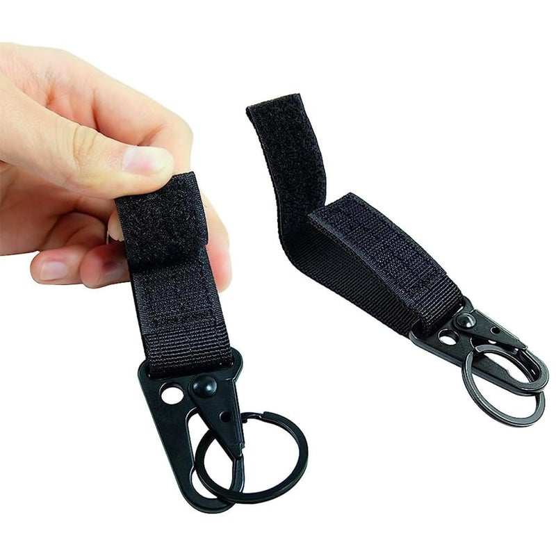 Optifit ® 2Pcs Tactical Keychain for Belt, Backpack, Camping Gear Gadget, Portable Accessory Holder with Quick Release Buckle for Gloves, Keys, Survival Kit, Rope, Belt Keepers with Tactical Gear Clip - Image 4