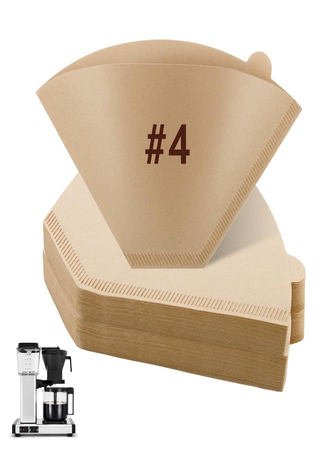 Runhike Cone Coffee Filters #4 Compatible with Technivorm Moccamaster Coffee Maker, 8-12 Cup Paper Coffee Filters Fit for Melitta Ninja Unbleached Coffee Filter for Pour Over and Drip Coffee Maker 100PCS - Image 1