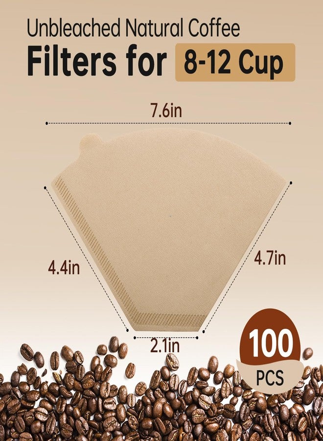 Runhike Cone Coffee Filters #4 Compatible with Technivorm Moccamaster Coffee Maker, 8-12 Cup Paper Coffee Filters Fit for Melitta Ninja Unbleached Coffee Filter for Pour Over and Drip Coffee Maker 100PCS - Image 2