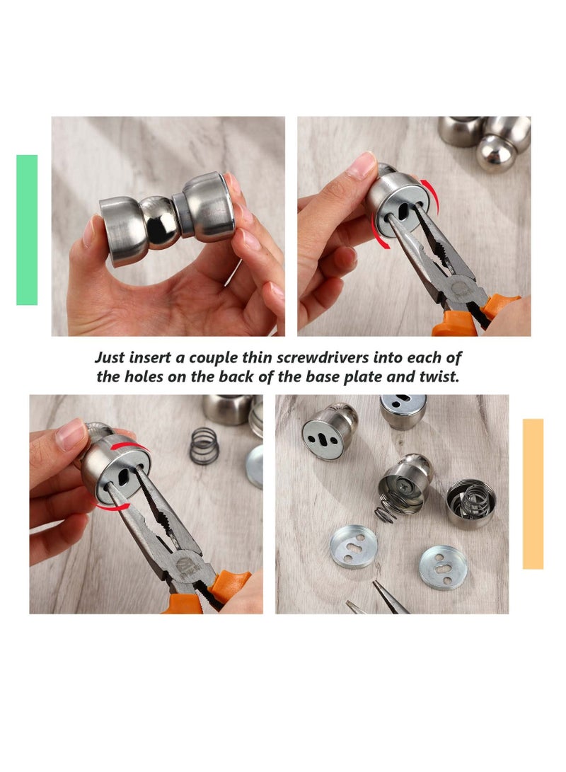 SOLARAE Powerful Magnetic DoorStop, Stainless Steel Magnetic Door Stopper Door Holder for Bedroom Bathroom Kitchen Home Office - Image 4