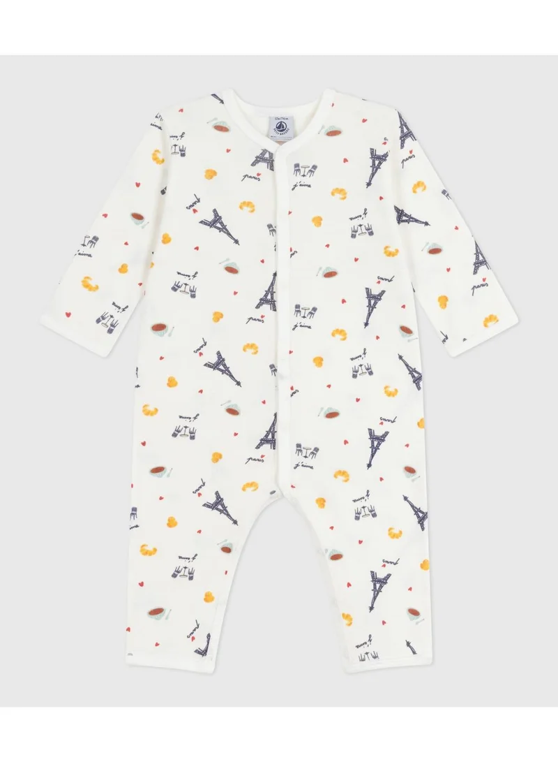 بيتي باتو Babies' Paris-print footless cotton pyjama suit