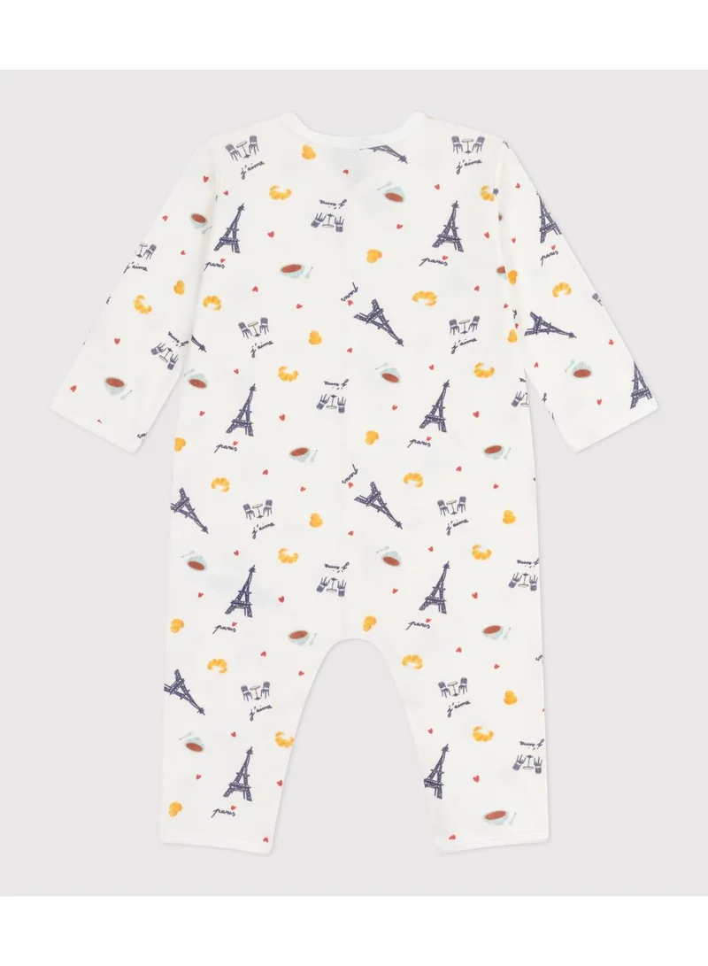 بيتي باتو Babies' Paris-print footless cotton pyjama suit