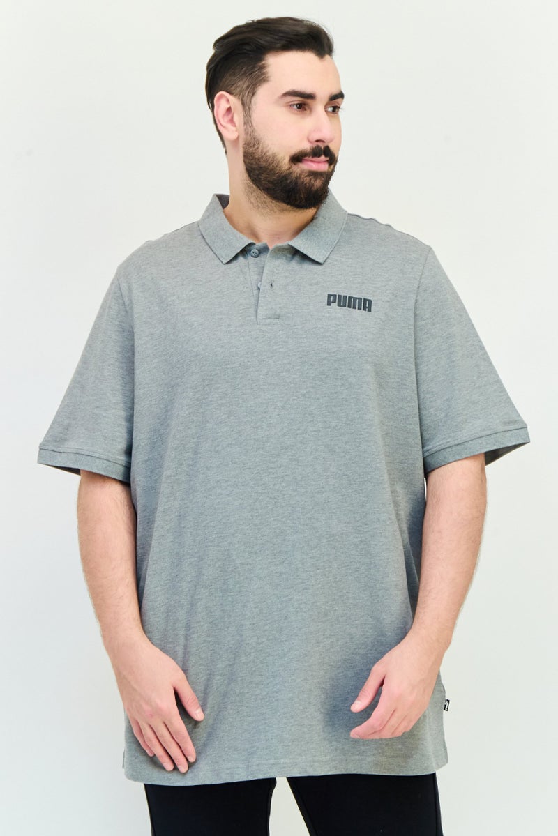 PUMA Men Sportswear Fit Short Sleeve Outdoor Polo Shirt, Grey  - Image 1