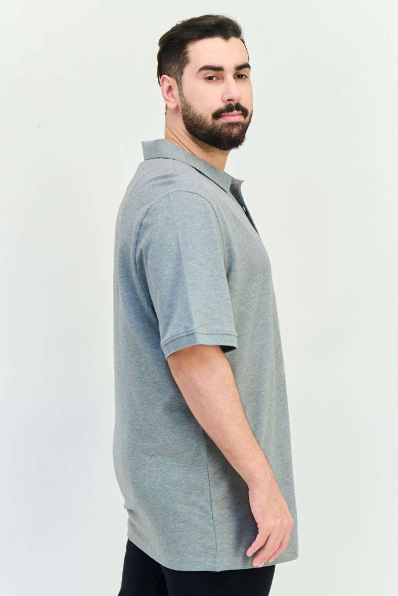 PUMA قميص بولو رياضي للرجال بأكمام قصيرة، خارجي، رمادي - Image 4