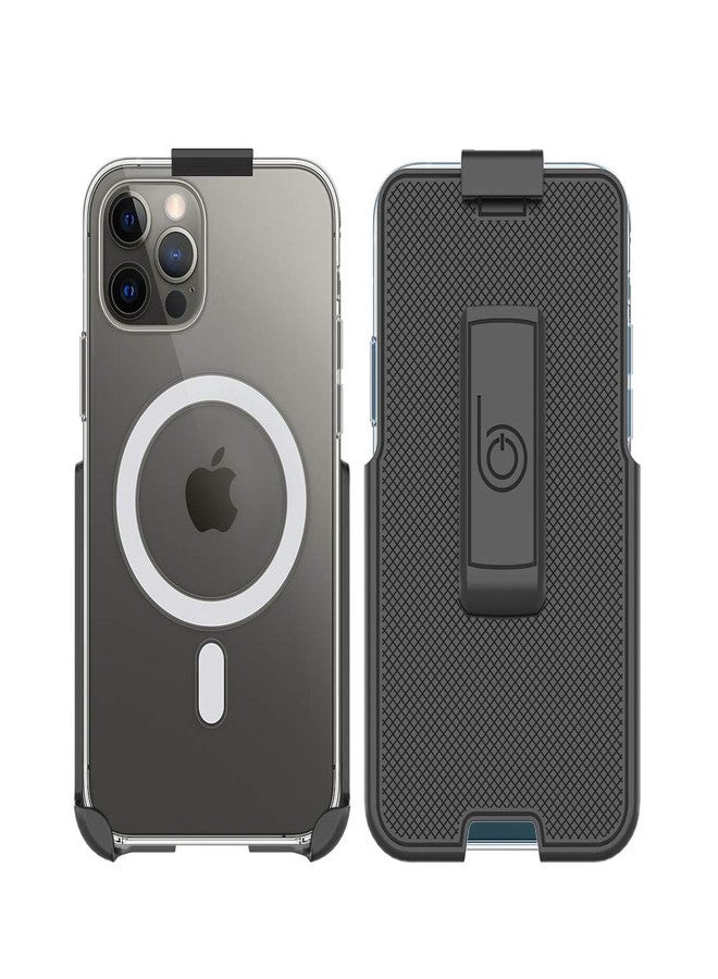 جراب BELTRON بمشبك حزام متوافق مع غطاء Apple الشفاف لهاتف iPhone 12 Pro Max - الميزات: مسند مدمج (الجراب فقط، الغطاء غير متضمن) - Image 2