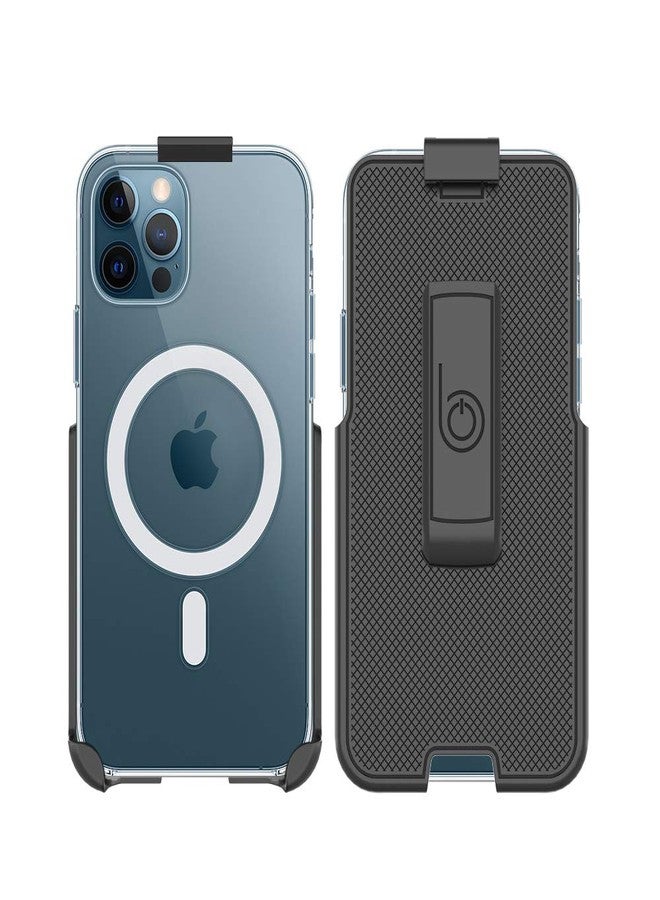 جراب BELTRON بمشبك حزام متوافق مع غطاء Apple الشفاف لهاتف iPhone 12 Pro Max - الميزات: مسند مدمج (الجراب فقط، الغطاء غير متضمن) - Image 4
