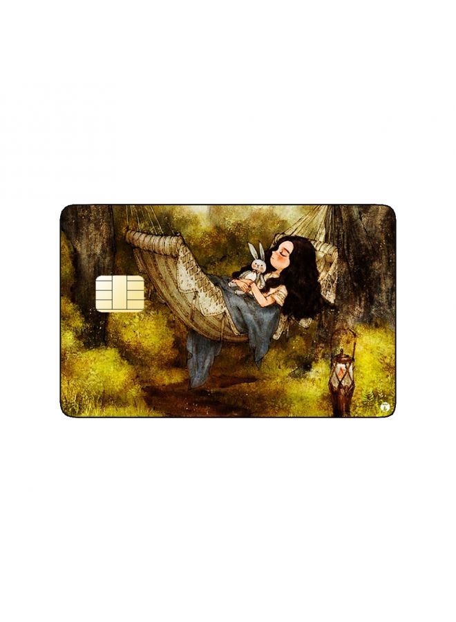 RKN PRINTED BANK CARD STICKER Cute Girl Drawing In Gungle - Image 2