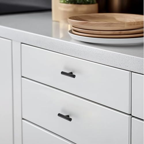 HOME EDIT 10 Pack Matte Black Cabinet Knobs 2 Inch - Black Drawer Knobs Single Hole Black T Bar Hardware Drawer Pulls for Kitchen Cabinets and Dressers - Image 4