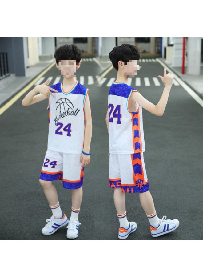 Song Feng Ya Children's Basketball Suit Sports Suit Boy's No.24 Kobe Jersey Summer Student Sleeveless Vest Training Team Uniform - Image 1