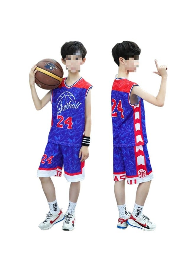 Song Feng Ya Children's Basketball Suit Sports Suit Boy's No.24 Kobe Jersey Summer Student Sleeveless Vest Training Team Uniform - Image 5