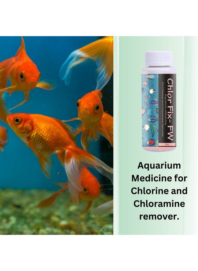 Aquarium/Fish Tank Chlor Fix - Fw (120Ml) (Pack Of 2) | Aquarium Fish Treatment For Chlorine And Chloramine Remover | Suitable For Fresh Water Aquariums - Image 4