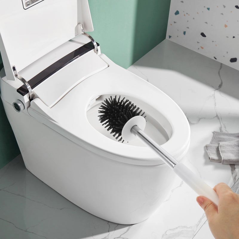 🚽 حامل فرشاة مرحاض جداري بتصميم مريح لتنظيف سهل مستلزمات الحمام - Image 5