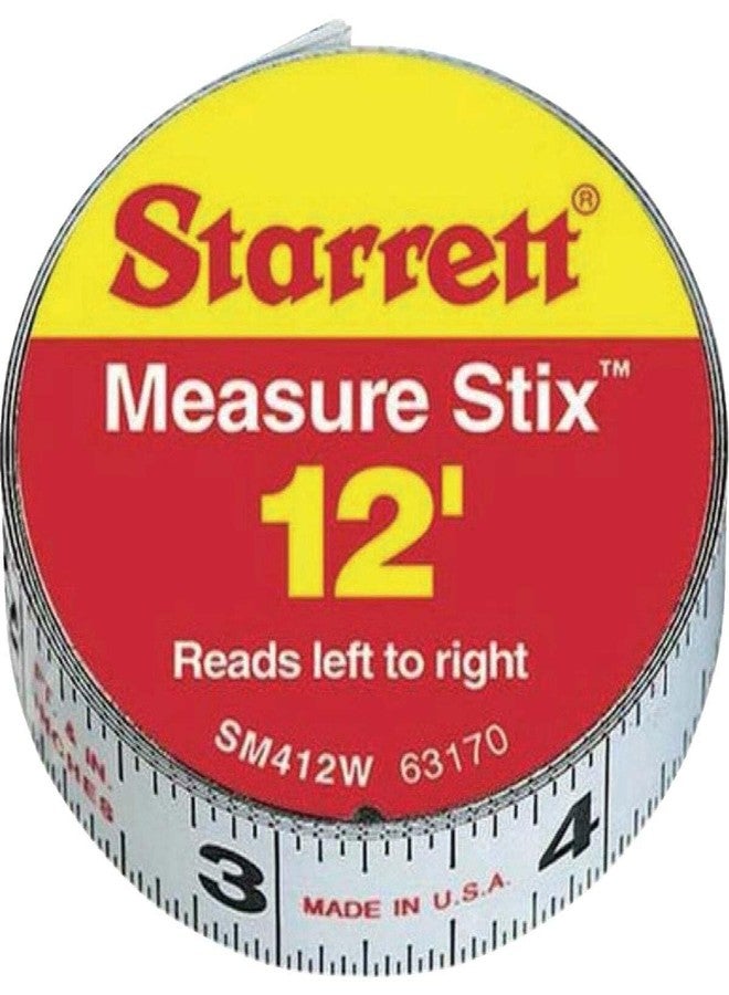 ستارريت شريط لاصق LS STARRETT SM412W بقياس 1/2 بوصة × 12 قدمًا مع دعامة لاصقة، 1/القطعة - Image 2