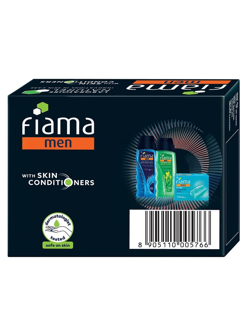 Fiama Men Deep Clean Gel Bar With Charcoal  Grapefruit & skin conditioners 125g soap - Image 3