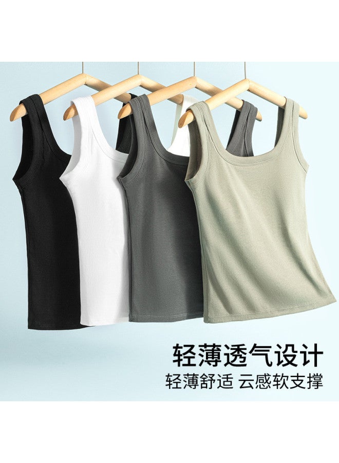 Goso Spaghetti Strap Comfortable Camisole With Padded Inserts, Women'S Layering Tank Top For Outer Wear - Image 4